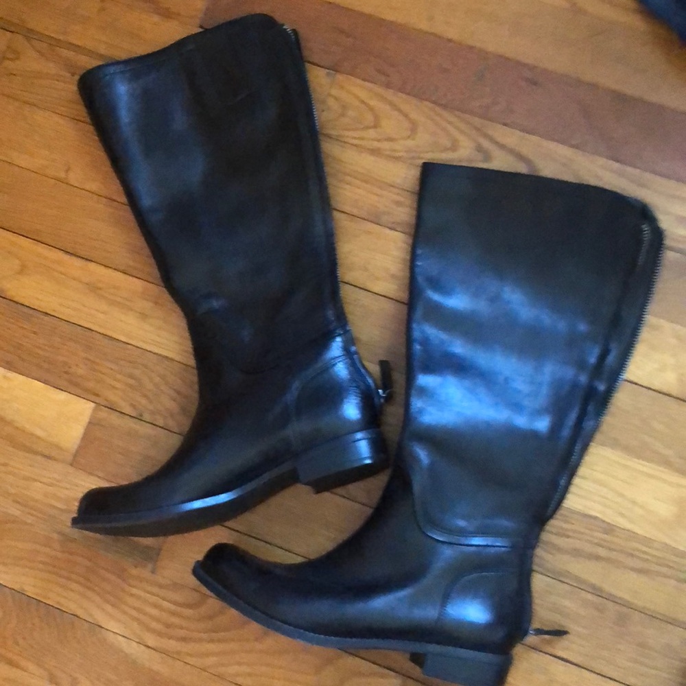 Never worn tall black boots